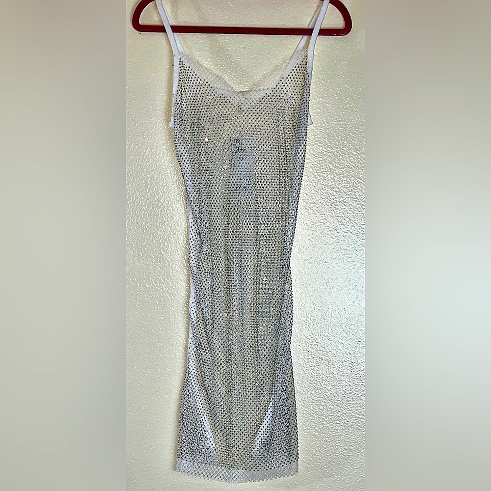 Rhinestone mesh NWT cover up
